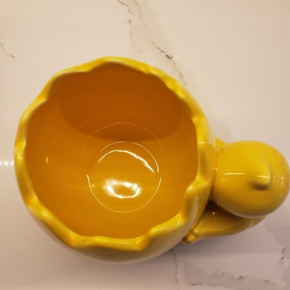 Vintage Set of 2 Vintage Yellow Chick Hugging Egg Planter Tall Strawberr… - Picture 6 of 13